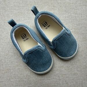 GAP Denim-Look Slip-On Baby Shoes in Blue